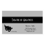 Comedy Tragedy Greek Black Masks Business Card