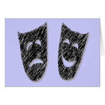 Comedy Tragedy Greeting Cards