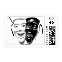 Comedy/Tragedy Mask postage by EyeOfDonnaM Comedy/Tragedy Mask postage