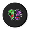 Comedy Tragedy Masks Black magnets by WhiteTiger_LLC Comedy Tragedy Masks Black magnets