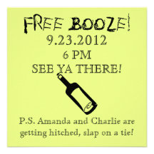 Comedy Wedding Invitation, Humor