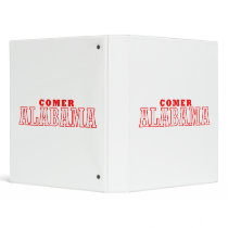 Comer, Alabama City Design 3 Ring Binders