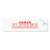 Comer, Alabama City Design Bumper Stickers