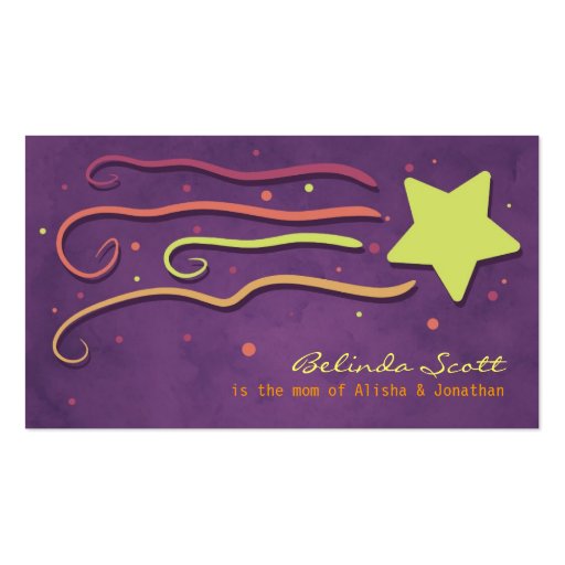 Comet Personal Mommy Calling Business Card (front side)