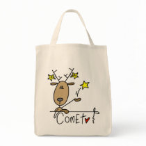 Comet Reindeer Christmas Tshirts and Gifts bags