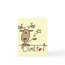 Comet Reindeer Christmas Tshirts and Gifts cards
