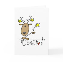 Comet Reindeer Christmas Tshirts and Gifts cards
