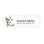 Comet Reindeer Christmas Tshirts and Gifts Return Address Labels