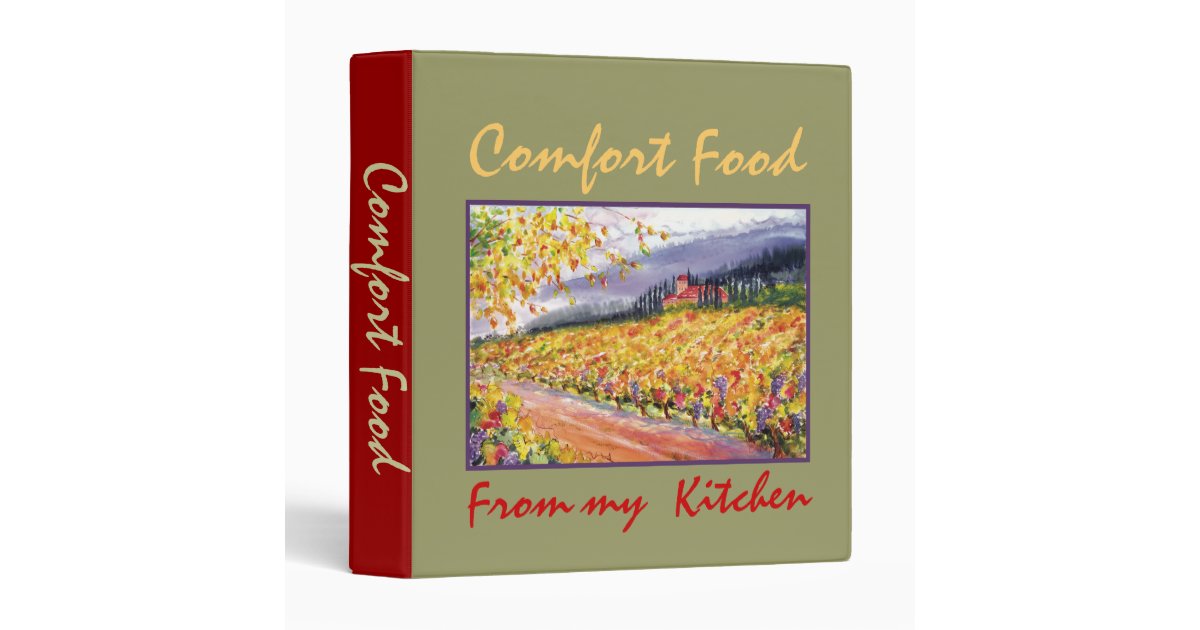 Comfort Food binder Zazzle
