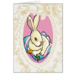 Comfy Bunny On A Pillow Easter Card