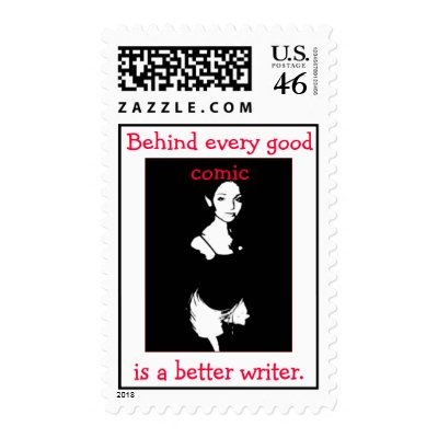 comic and writer stamp