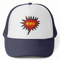 Comic Angry Talk Bubble Expletives hats by nedgey Comic Angry Talk Bubble Expletives hats