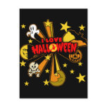 Comic Book Art I Love Halloween T-shirts, Hoodies postcards