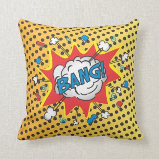 Comic Book Bang, Bam Pillow