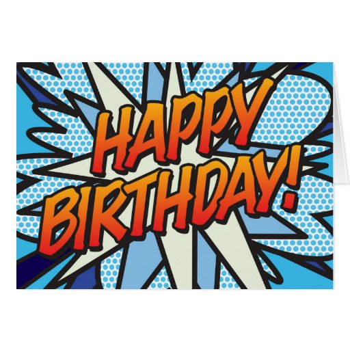 Comic Book HAPPY BIRTHDAY! Cards | Zazzle