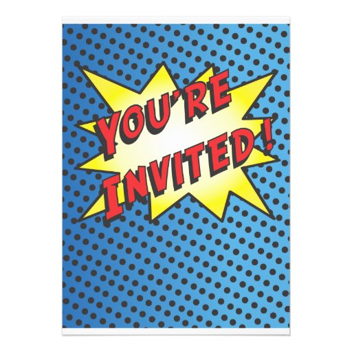 Comic Book Karate Party Invitation