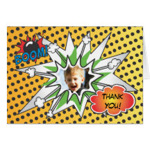 Comic Book Superhero Thank you card