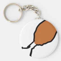 comic drumstick meat key chains