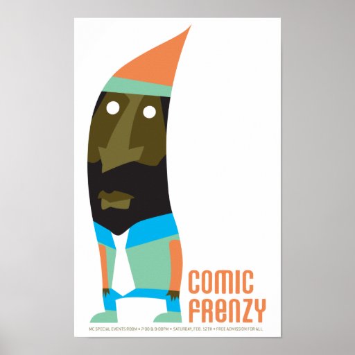 Comic Frenzy Gnome Poster
