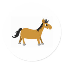 Comic horse stickers