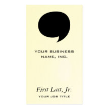 Comic Speech Bubble Business Card Template