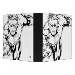 Comic Style - Ring in front, Black and White 3 Ring Binder