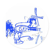 Comical Dutch Boy stickers