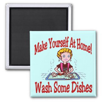 Comical Housework Cartoon magnet