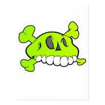 Comical Skull Post Card