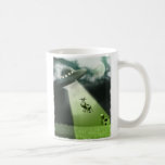 Comical UFO Cow Abduction Mug