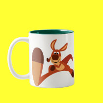 "Coming!!" Cute Cartoon Kangaroo Mug mugs