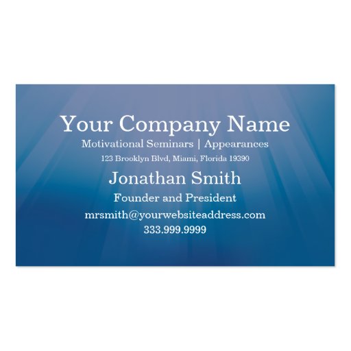 Coming Home Business Card (back side)
