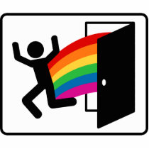Coming Out Exit Sign photo sculptures
