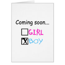 Coming Soon, Boy Greeting Cards