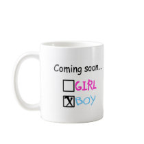Coming Soon, Boy Coffee Mugs