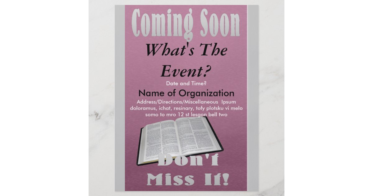 coming soon flyer mauve zazzle coming soon flyer