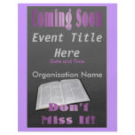 Coming Soon Flyer Purple