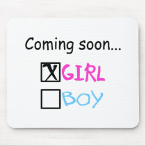 Coming Soon... (Girl) Mouse Pad