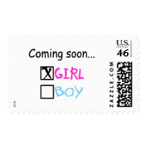 Coming Soon... (Girl) Postage Stamps