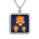 'Coming!!" Three Cute Cartoon Lions Necklace