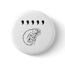 Comma Chameleon Button