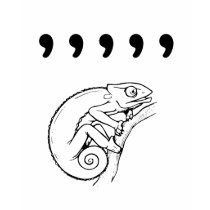 Comma Chameleon t-shirts by megedsh Comma Chameleon t-shirts