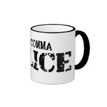 Comma Police Mug mugs