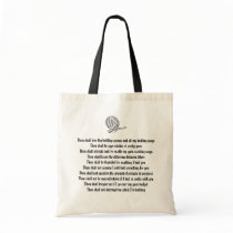 Commandments for the Knitter's Spouse Canvas Bag