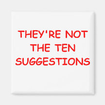 COMMANDMENTS FRIDGE MAGNET