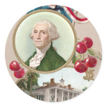 Commemorating George Washington Round Sticker
