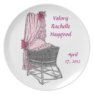 Commemorative New Baby Pink Plate