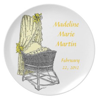 Commemorative New Baby Yellow Plate