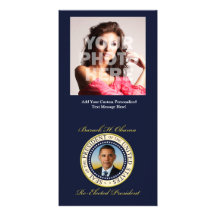 Commemorative President Barack Obama Re-Election Personalized Photo Card
