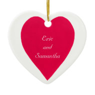 Commemorative Wedding Heart Ornament ornament